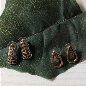 Bundle for two vintage statement earrings.